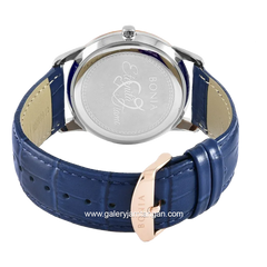 BONIA BNB10576-1387 Blue Rosegold Leather Strap