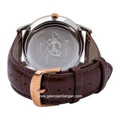BONIA BNB10576-1347 Brown Rosegold Leather Strap