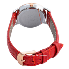 BONIA BNB10576-2367 Red Rosegold Leather Strap