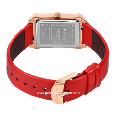 BONIA BNB10820-2513S Red Rosegold Leather Strap