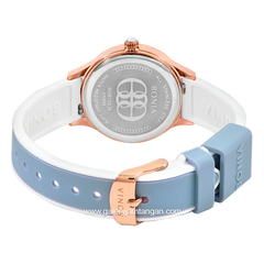 BONIA BNB10838-2582 Blue Rosegold Rubber Strap