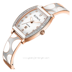 BONIA BNB10861-2517S White Rosegold Stainless Steel