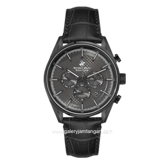 Beverly Hills Polo Club BP3004X.661 Black Leather Strap