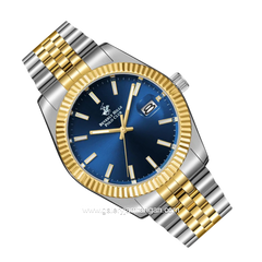 BEVERLY HILLS POLO CLUB BP3018X.290 Silver Gold Dial Blue