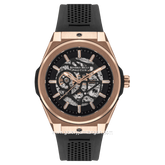 Beverly Hills Polo Club BP3315X.451 Automatic Black Rosegold Rubber Strap
