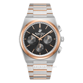 Beverly Hills Polo Club BP3381X.550 Silver Rosegold Dial Black