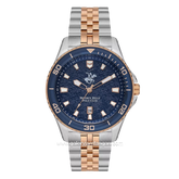 Beverly Hills Polo Club BP3559X.590 Silver Rosegold Dial Blue Stainless Steel