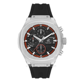 Beverly Hills Polo Club BP3623X.351 Black Black Silver Rubber Strap