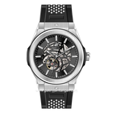 Beverly Hills Polo Club BP3636X.351 Black Silver Rubber Strap