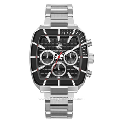 BEVERLY HILLS POLO CLUB BP3658X.350 Silver Dial Black