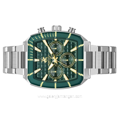 BEVERLY HILLS POLO CLUB BP3658X.370 Silver Dial Green
