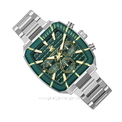 BEVERLY HILLS POLO CLUB BP3658X.370 Silver Dial Green