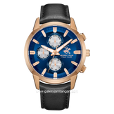 Beverly Hills Polo Club BP3666X.499 Black Dial Blue Leather Strap