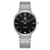Beverly Hills Polo Club BP3776X.350 Silver Dial Black Stainless Steel