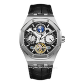 Beverly Hills Polo Club BP3787X.351 Automatic Black Leather Strap