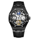 Beverly Hills Polo Club BP3787X.651 Automatic Full Black Leather Strap