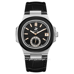 BEVERLY HILLS POLO CLUB BP3792X.361 Black Leather Strap