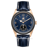 BEVERLY HILLS POLO CLUB BP3807X.599 Navy Rosegold Leather Strap