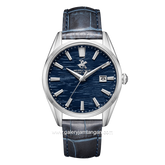 BEVERLY HILLS POLO CLUB BP3811X.399 Navy Leather Strap