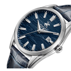 BEVERLY HILLS POLO CLUB BP3811X.399 Navy Leather Strap