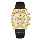 BEVERLY HILLS POLO CLUB BP3836X.111 Black Gold Silicone Strap