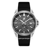 BEVERLY HILLS POLO CLUB BHPC BP3837X.361 Black Silver Silicone Strap