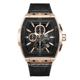 BEVERLY HILLS POLO CLUB BHPC BP3841X.451 Black Leather Silicone Strap