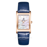 BEVERLY HILLS POLO CLUB BP3843X.429 Blue Rosegold Leather Strap
