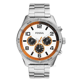 FOSSIL BQ2530 Silver Dial White Stainless Steel