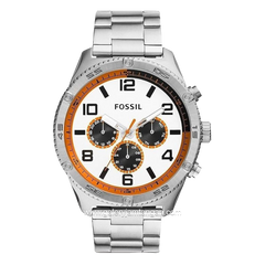 FOSSIL BQ2530 Silver Dial White Stainless Steel