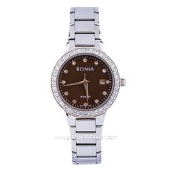 BONIA BNB10271-2347S Silver Dial Brown Stainless Steel