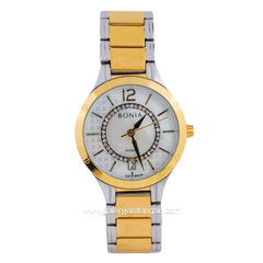 BONIA BNR150-2155 Silver Gold Dial White Stainless Steel