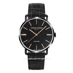 CHARLES JOURDAN C1124-1732 Black Leather Strap