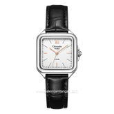 Christophe Arden CA 1003 LH Black Dial White Leather Strap