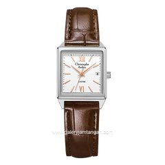 Christophe Arden CA 2003 LD Brown Silver Leather Strap