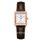 Christophe Arden CA 2003 LD LRGSLBO Brown Rosegold Dial White Leather Strap