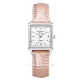 Christophe Arden CA 2003 LD Pink Silver Dial White Leather Strap