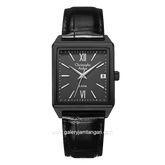 Christophe Arden CA 2003 MD Black Hour Marker Silver Leather Strap