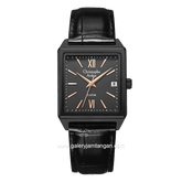 Christophe Arden CA 2003 MD Black Hour Marker Rosegold Leather Strap