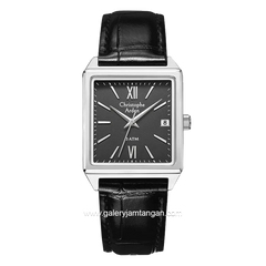 Christophe Arden CA 2003 MD Black Silver Leather Strap