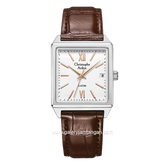 Christophe Arden CA 2003 MD Brown Silver Leather Strap