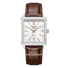 Christophe Arden CA 2003 MD Brown Silver Leather Strap