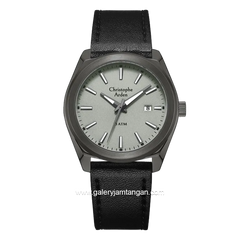 Christophe Arden CA 3001 MD Black Dial Grey Leather Strap