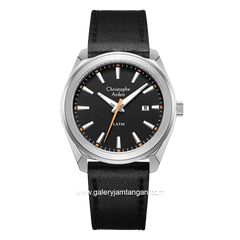 Christophe Arden CA 3001 MD Black Silver Leather Strap