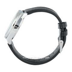 Christophe Arden CA 3001 MD Black Dial White Leather Strap