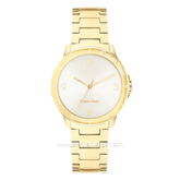 CALVIN KLEIN 25100023 Laddies Gold Dial White Stainless Steel