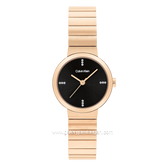CALVIN KLEIN 25200417 Laddies Rosegold Dial Black Stainless Steel