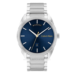 CALVIN KLEIN 25200446 Silver Dial Blue Stainless Steel