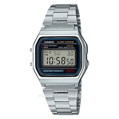 CASIO A158WA-1DF Silver Digital Stainless Steel Strap