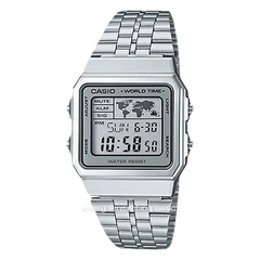 CASIO General A500WA-7DF Digital Silver Stainless Steel